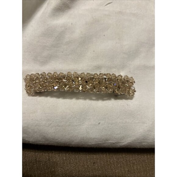 Cream Bead Crystal Hair Clip Crystal Fishing Line Weaving Elegant Crystal Color - Picture 3 of 8